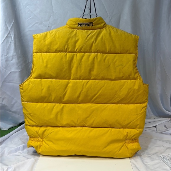 RARE, Ferrari, Yellow, Goose Down, Sleeveless Puffer Vest for Men, Size XXL - Picture 9 of 12